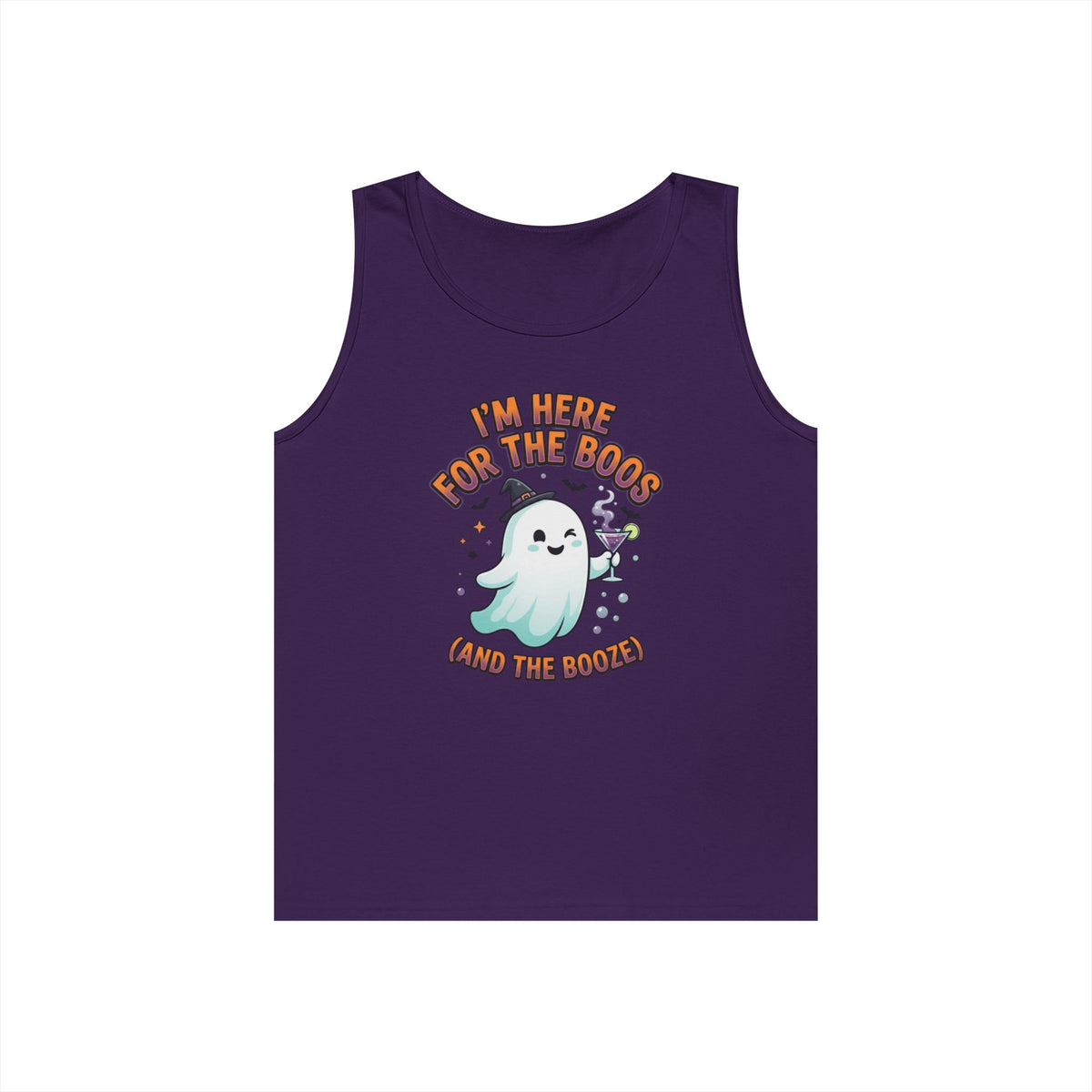 Color: Purple | I'm Here For The Boos Tank Top