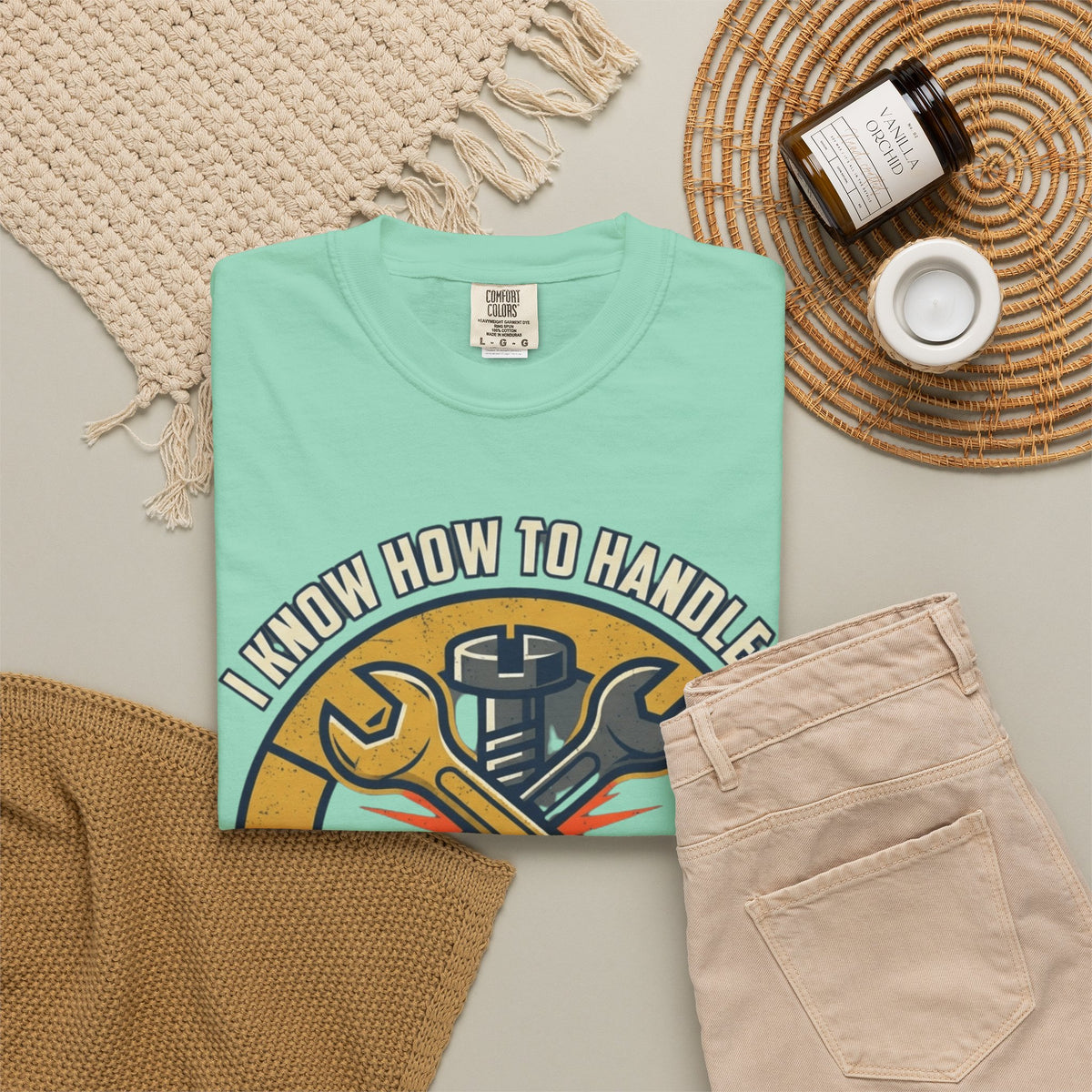 Color: Island Reef | Tight Screw and a Loose Nut Unisex Garment-Dyed Tee
