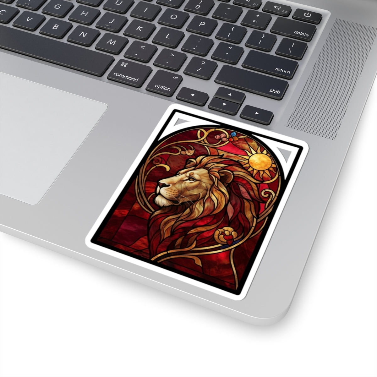 "Stained Glass Sign LEO" Sticker