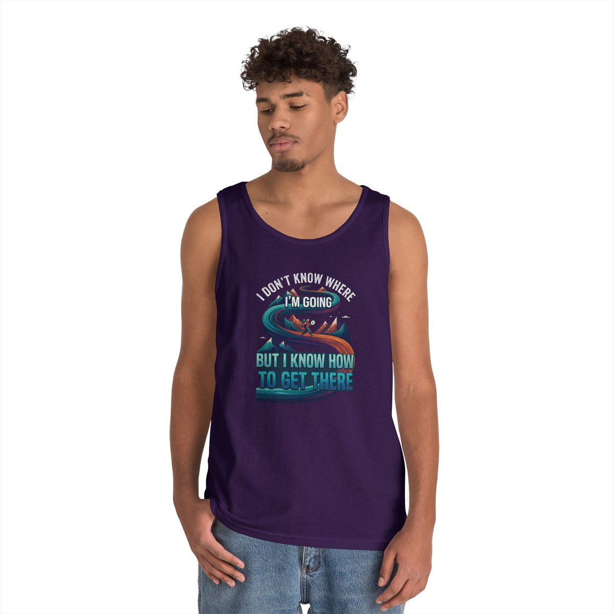 Color: Purple | I Don't Know Where I'm Going Tank Top