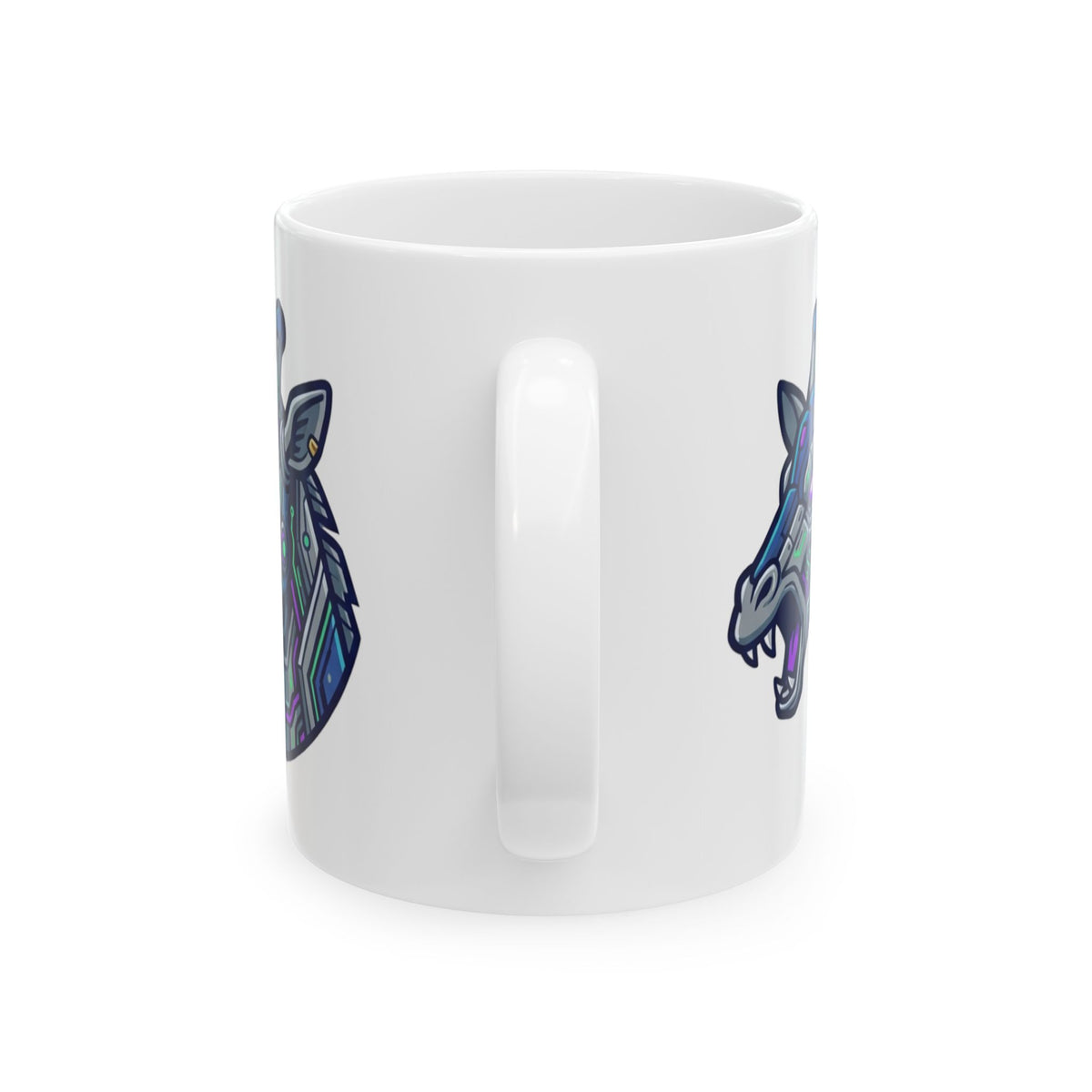 "Cyber Giraffe" White Ceramic Mug — Graphic