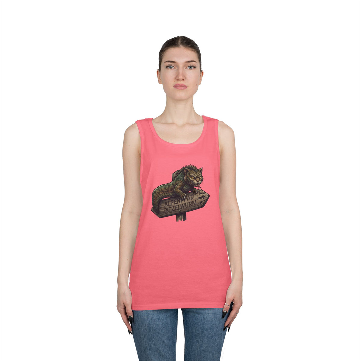 Color: Safety Pink | Tatzelwurm (Alpine Europe) Tank Top