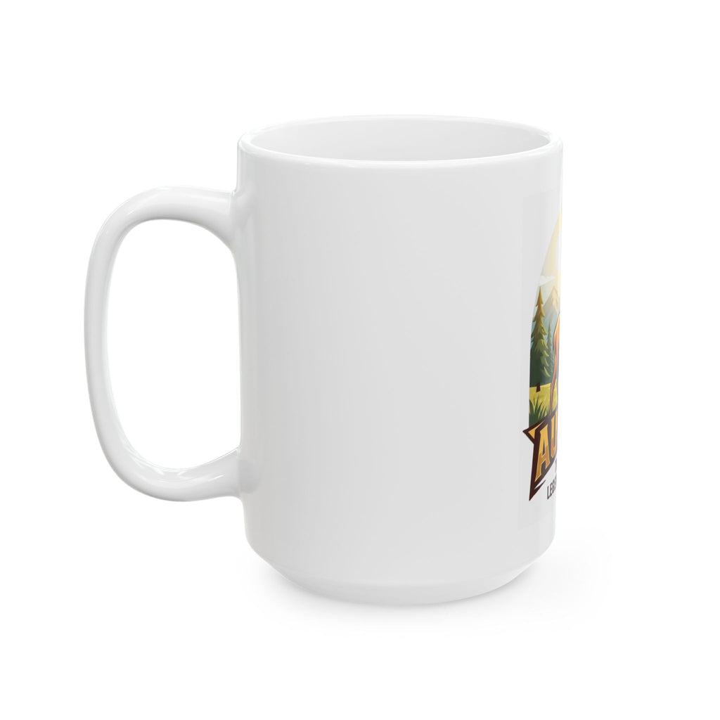 "August Legend" White Ceramic Mug