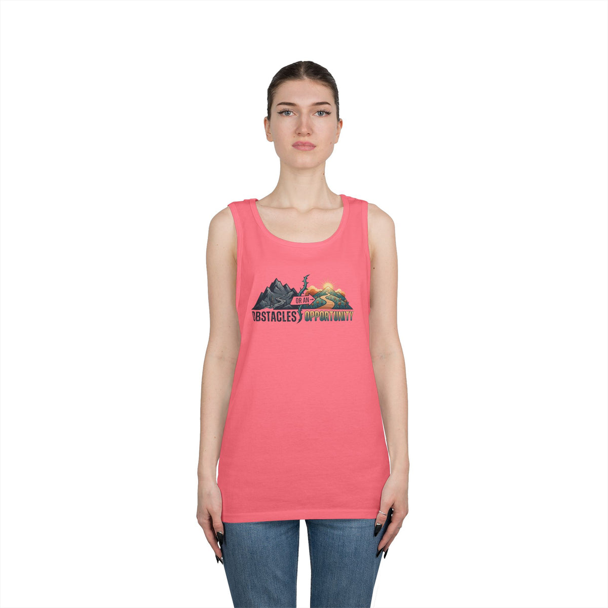 Color: Safety Pink | Obstacle Or An Opportunity Tank Top
