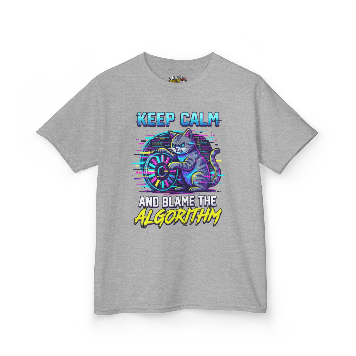 Color: Sport Grey | Keep Calm And Blame The Algorithm Kids Tee