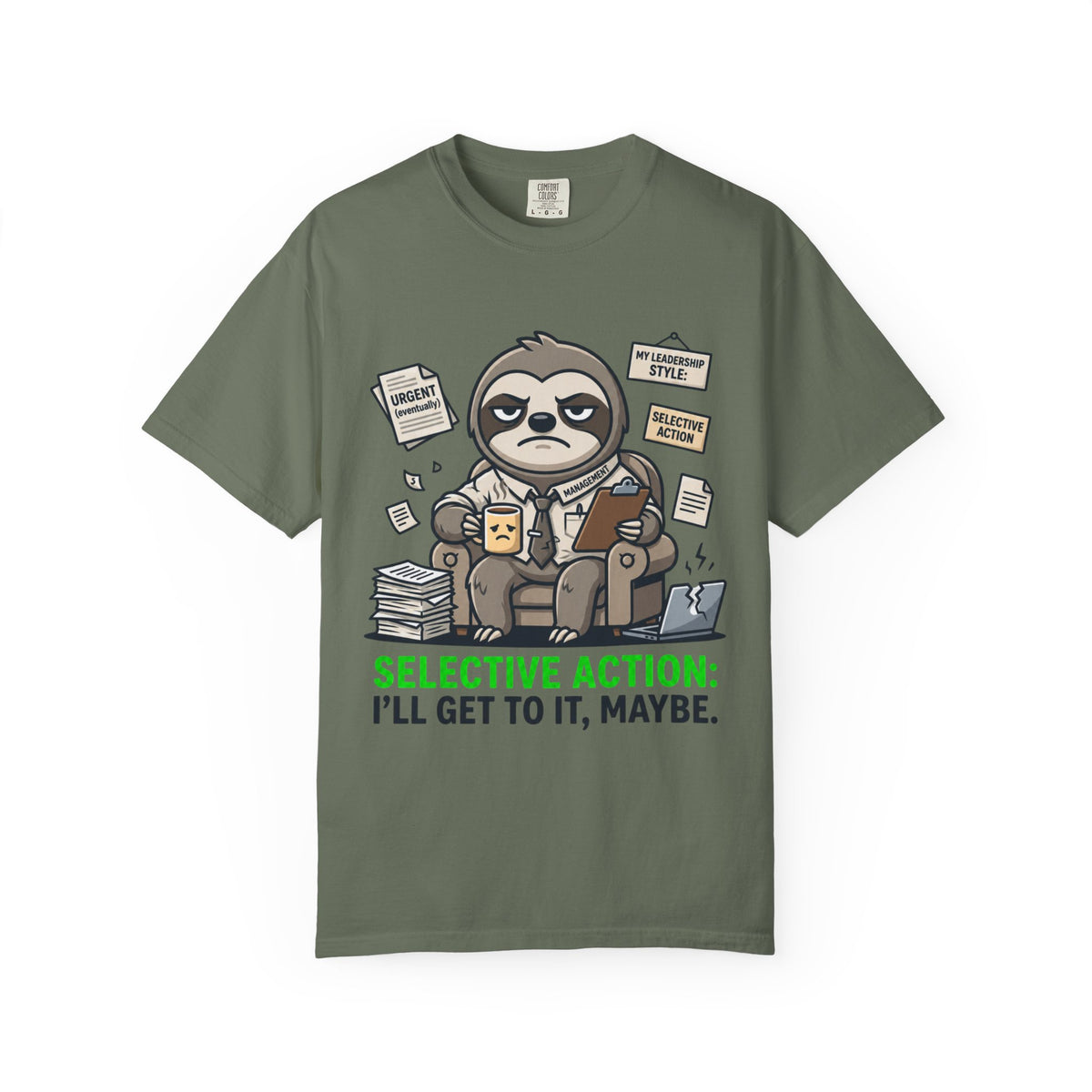 Color: Moss | Selective Action Unisex Garment-Dyed Tee