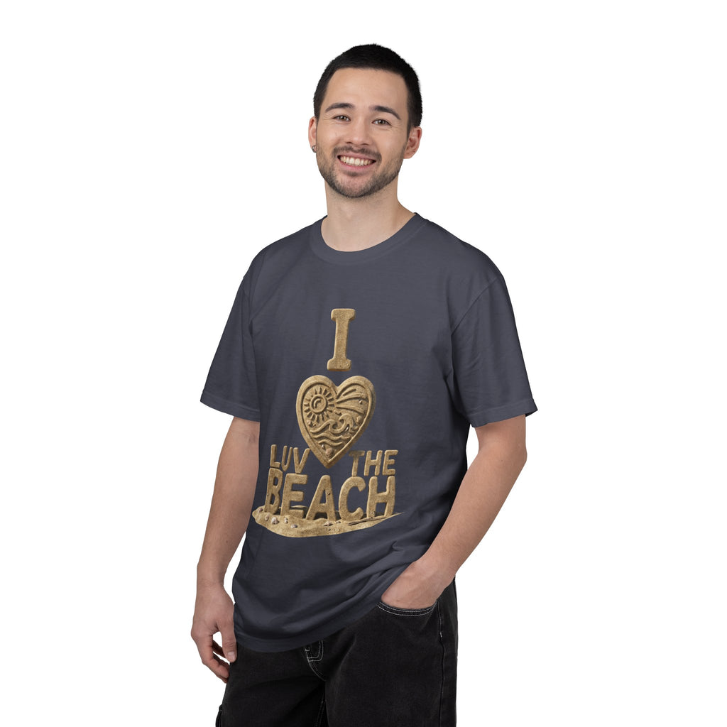 "I Luv The Beach" Unisex Garment-Dyed Tee