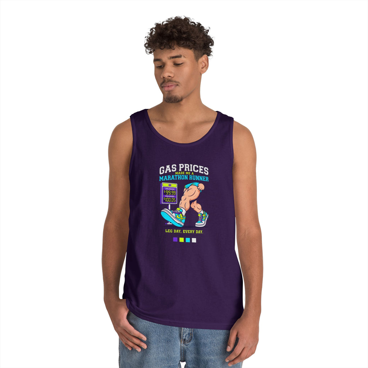 Color: Purple | Gas Prices Made Me a Marathon Runner Tank Top