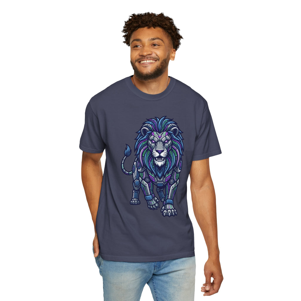 "Cyber Lion" Unisex Garment-Dyed Tee