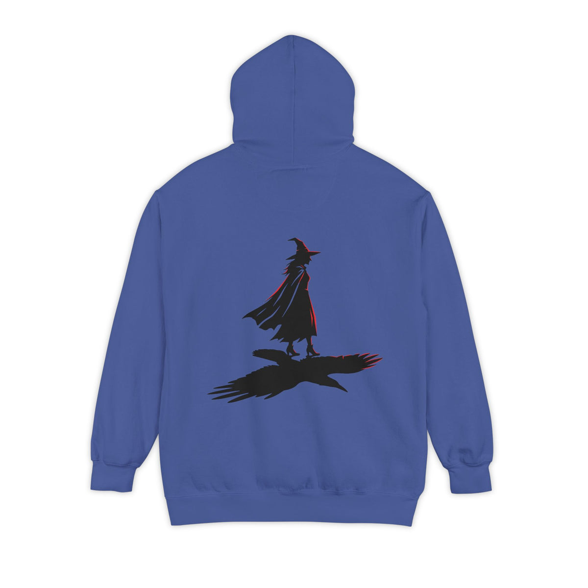 Color: Flo Blue | Witch With Raven Shadow Garment-Dyed Hoodie