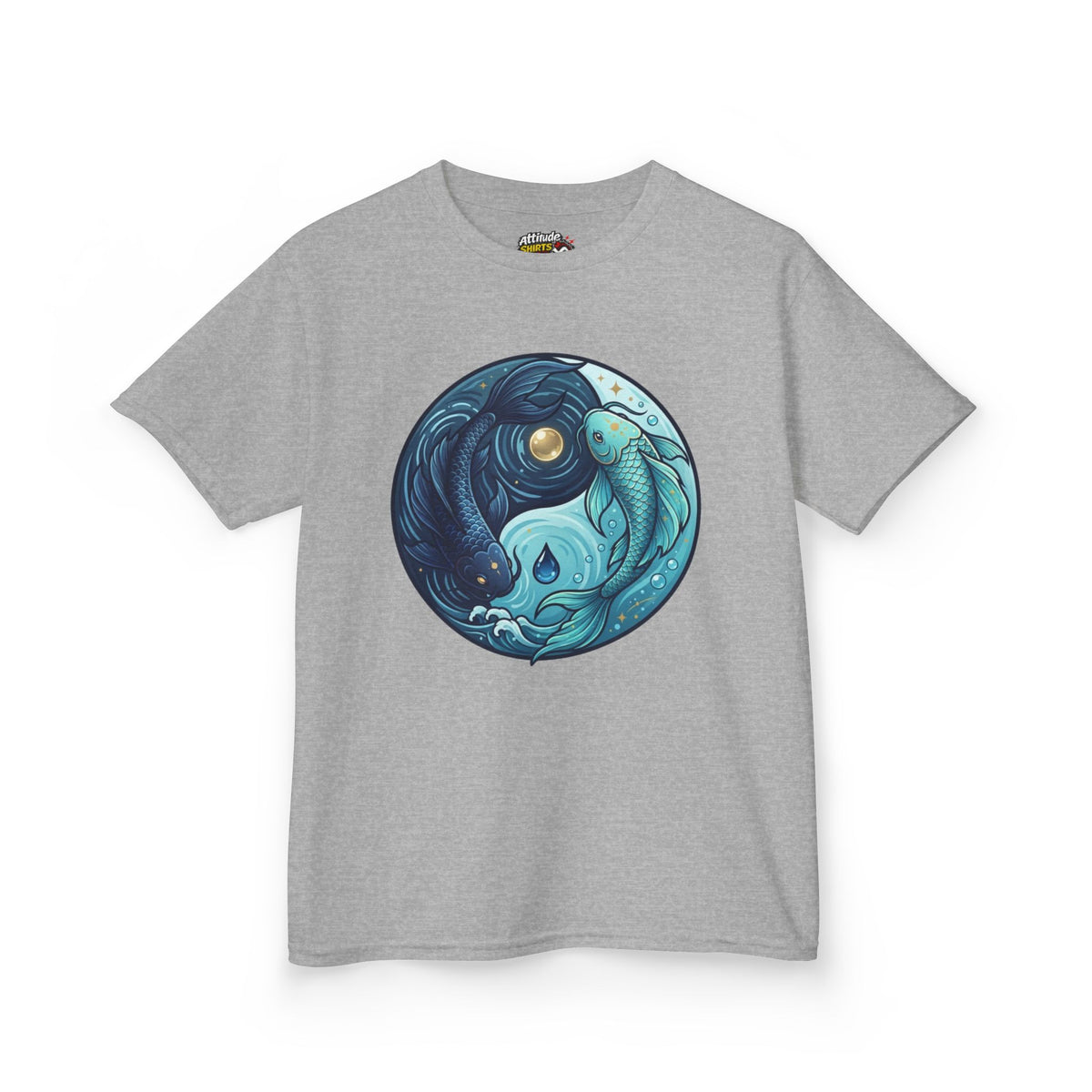 Color: Sport Grey | Yin Yang Pisces Kids Tee