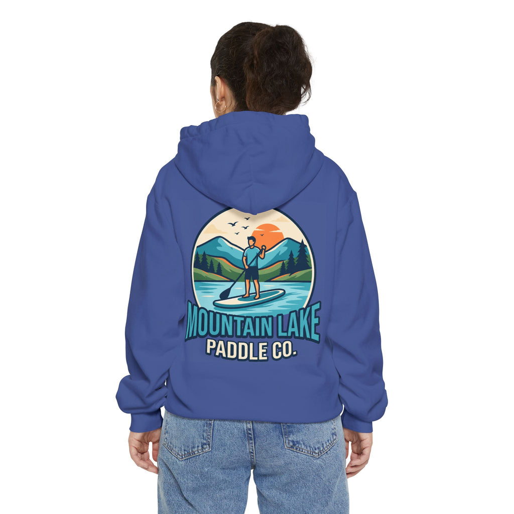 "Mountain Lake Paddle Board" Garment-Dyed Hoodie