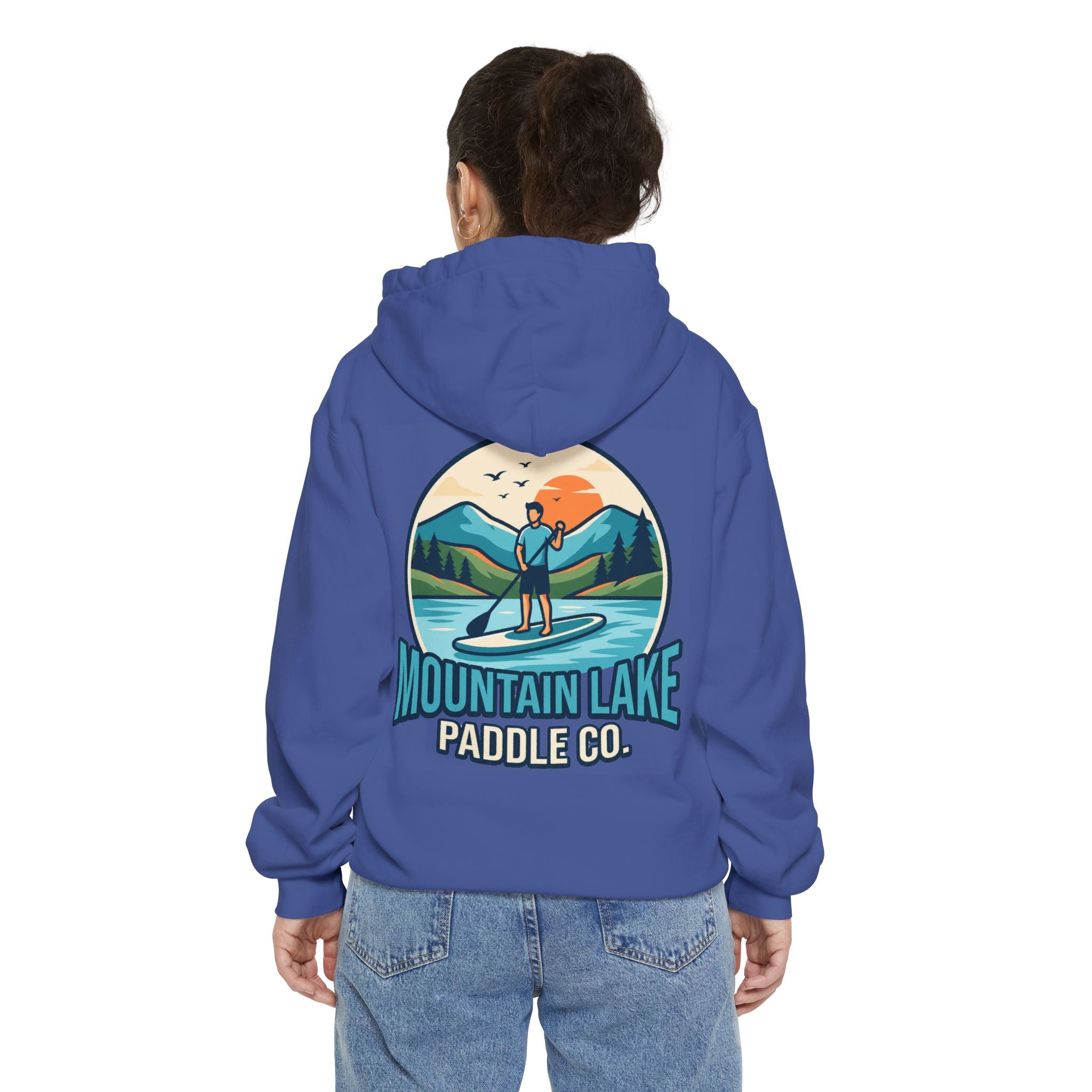 "Mountain Lake Paddle Board" Garment-Dyed Hoodie