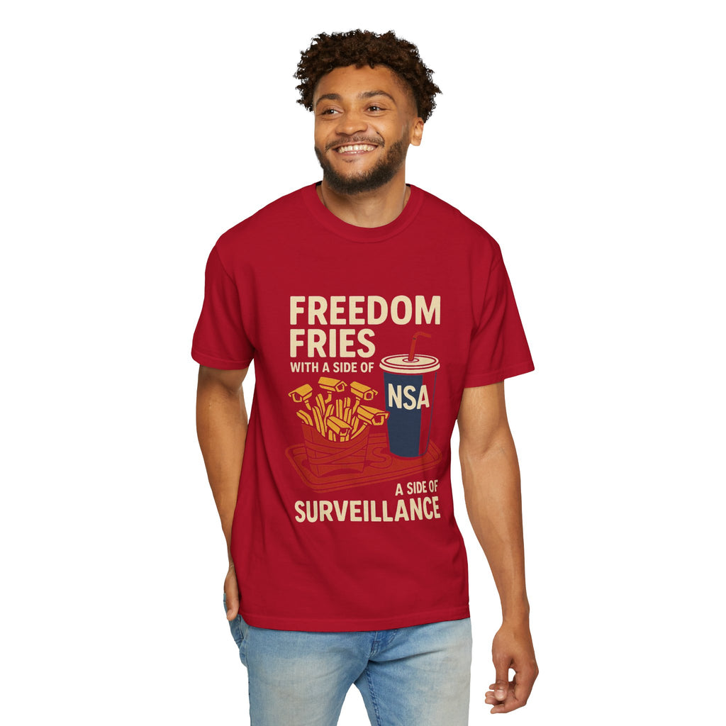 "Freedom Fries (With Extra Eyes)" Unisex Garment-Dyed T-shirt