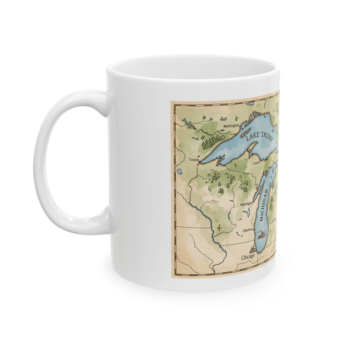 "51st State Great Lakes" White Ceramic Mug