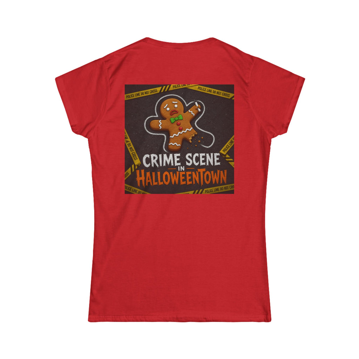 Color: Red | Crime Scene in Halloweentown Women's Tee