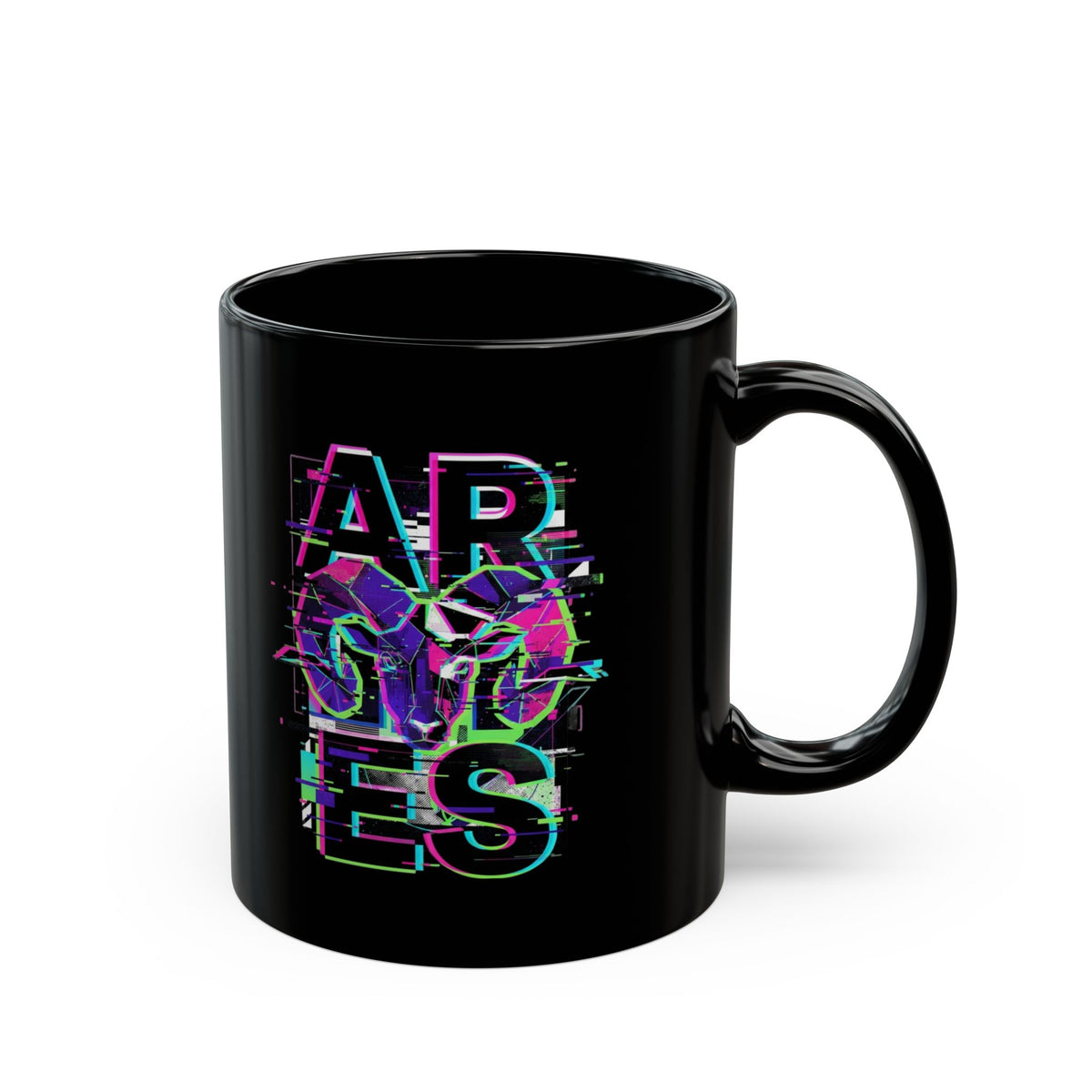 "Aries" Black Ceramic Mug