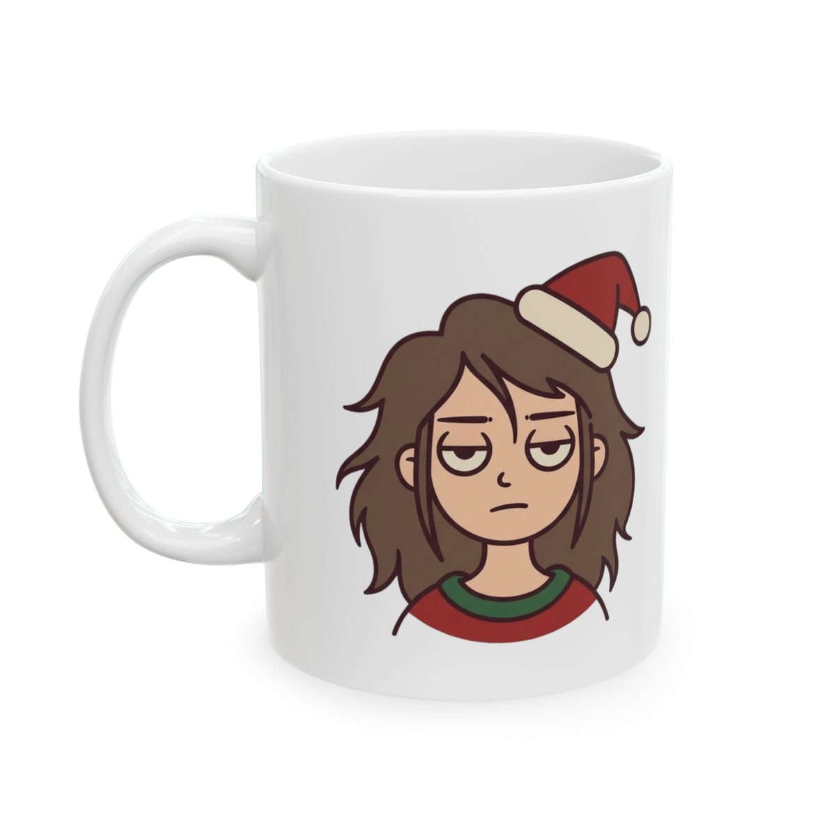 "Christmas Is Ruined" White Ceramic Mug — Graphic