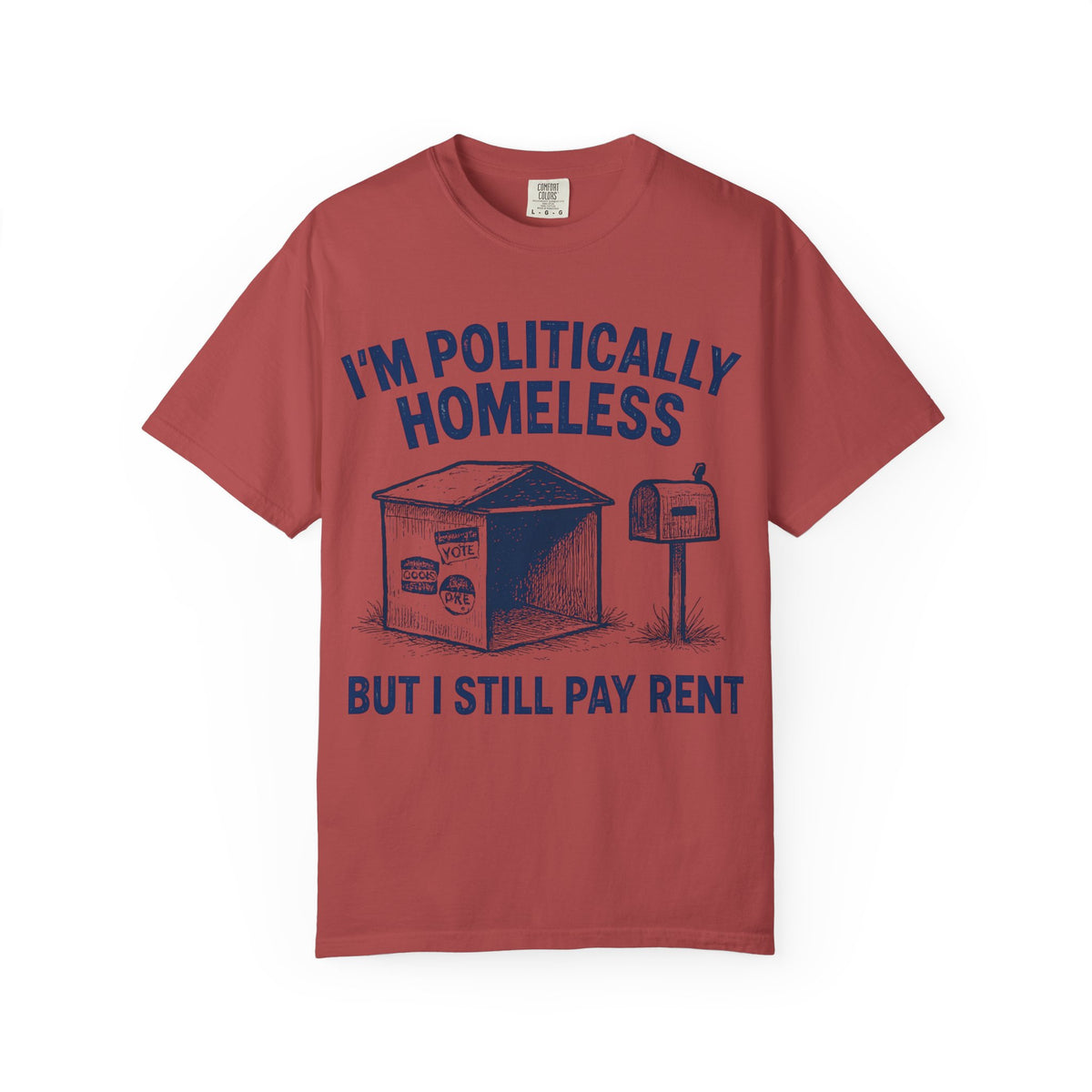 Color: Crimson | The Safe Space Sentry  Unisex Garment-Dyed T-shirt