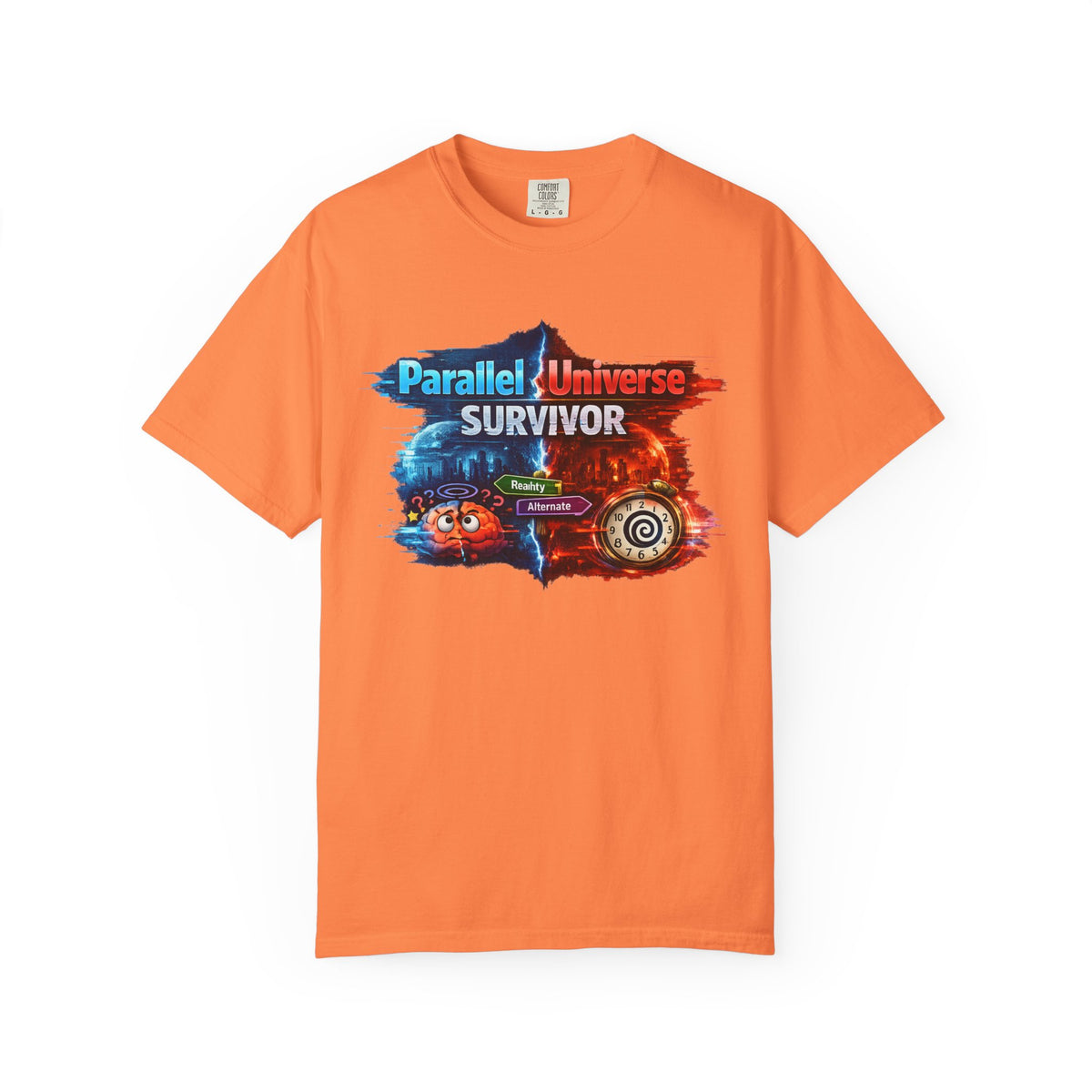 Color: Melon | I Survived the Other Timeline | Garment-Dyed Tee — AttitudeShirts
