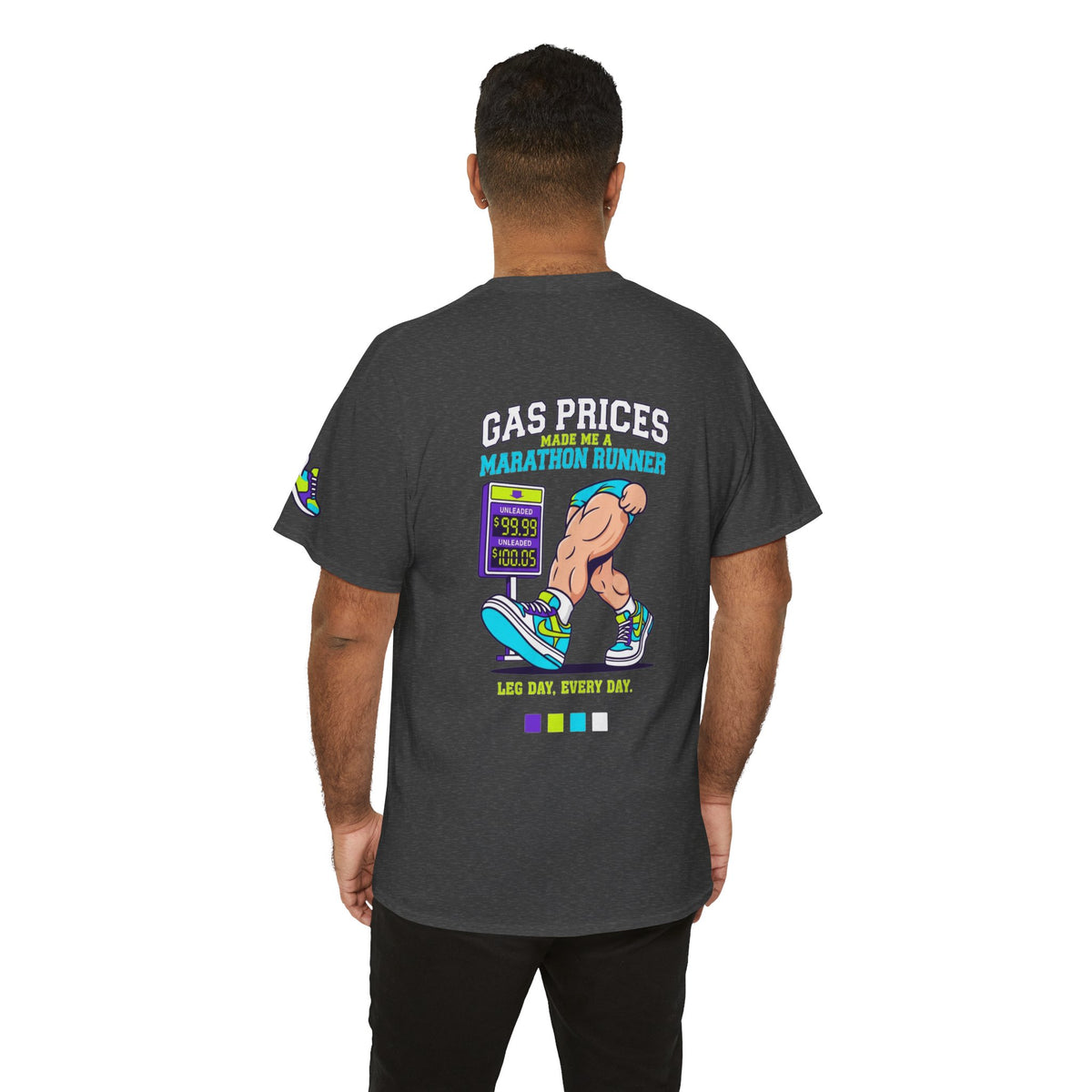 Color: Dark Heather | Gas Prices Made Me a Marathon Runner Premium Graphic Tee