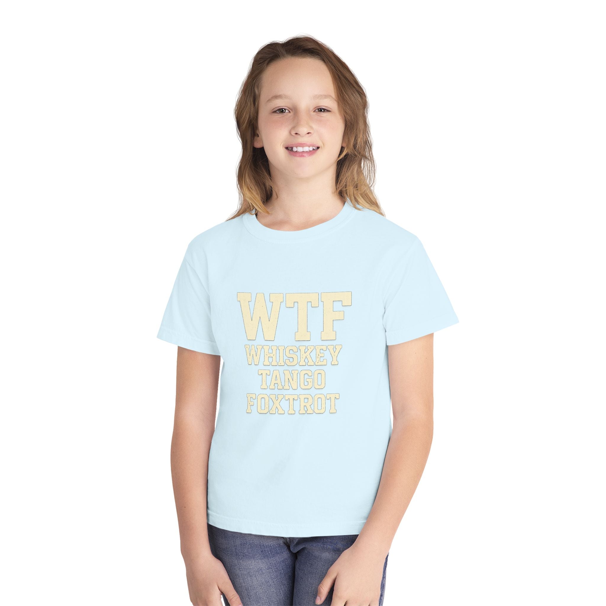 Whisky Tango Foxtrot - WTF Decoded | Youth Tee — AttitudeShirts
