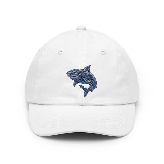Color: White | Cyber Shark Dad Hat