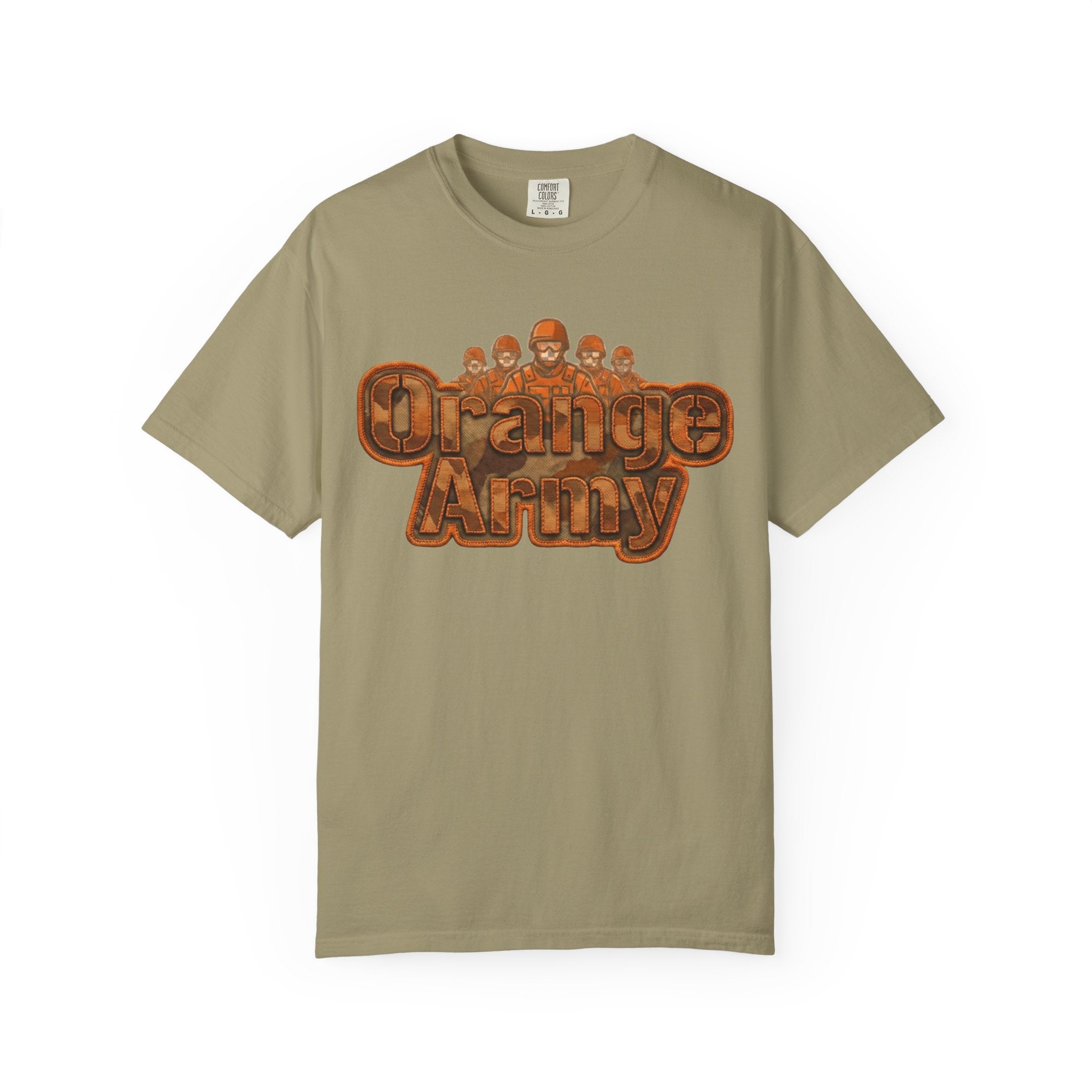 Orange Army: My Squad, My Colors | Garment-Dyed Tee — AttitudeShirts