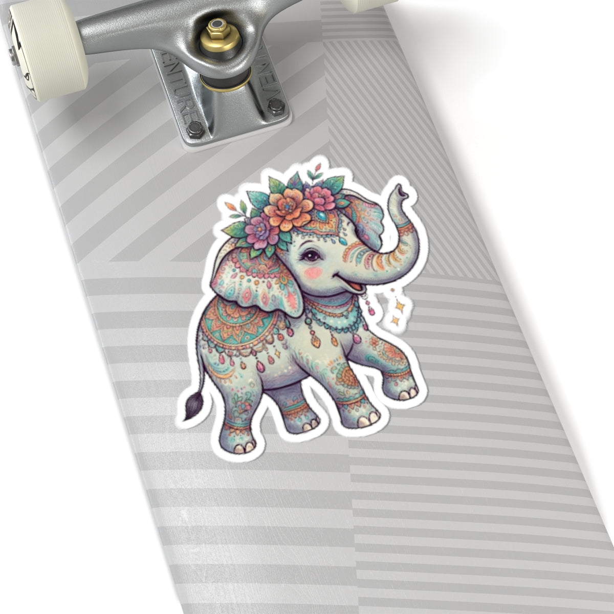 "Hippy Elephant" Sticker — Main