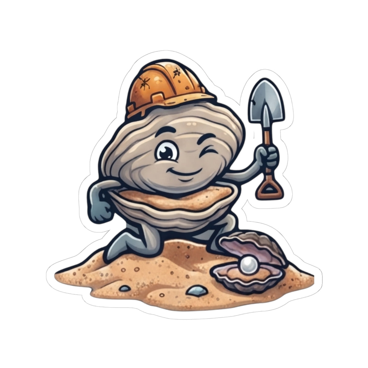 "Digging For The Big Pearl" Sticker