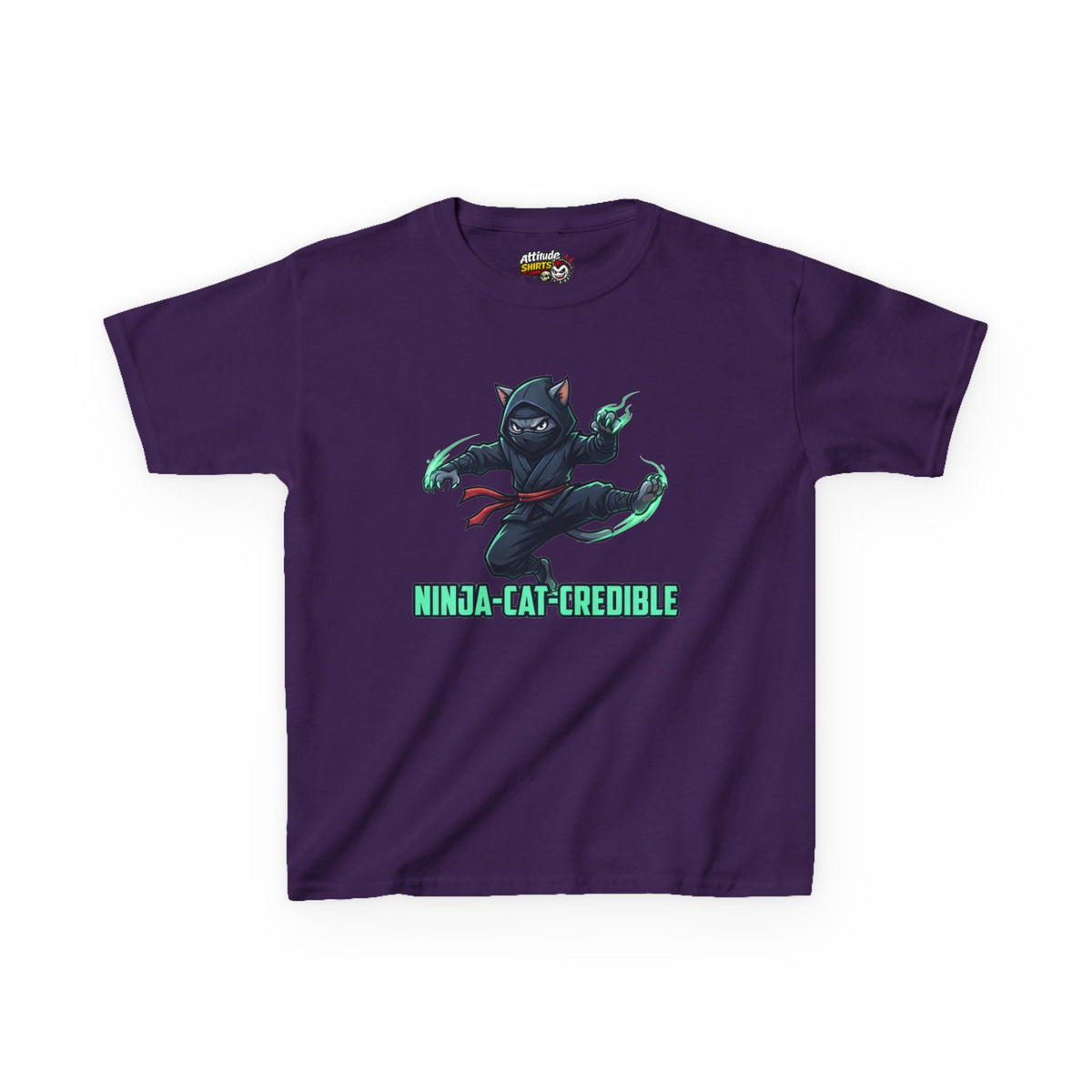 "Ninja Cat Credible" Kids Tee