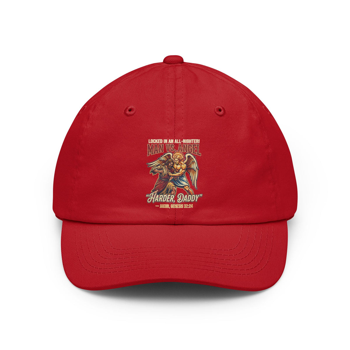 Color: Red | Good Book Series Man vs Angel Dad Hat