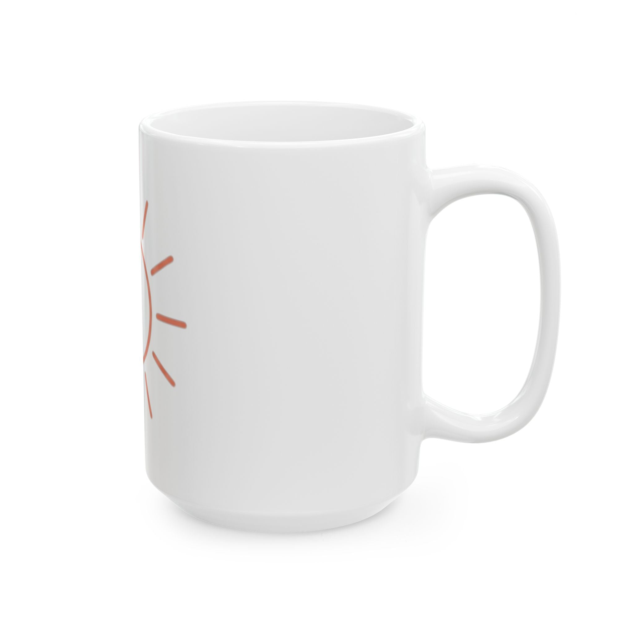 "Sun" White Ceramic Mug — Graphic