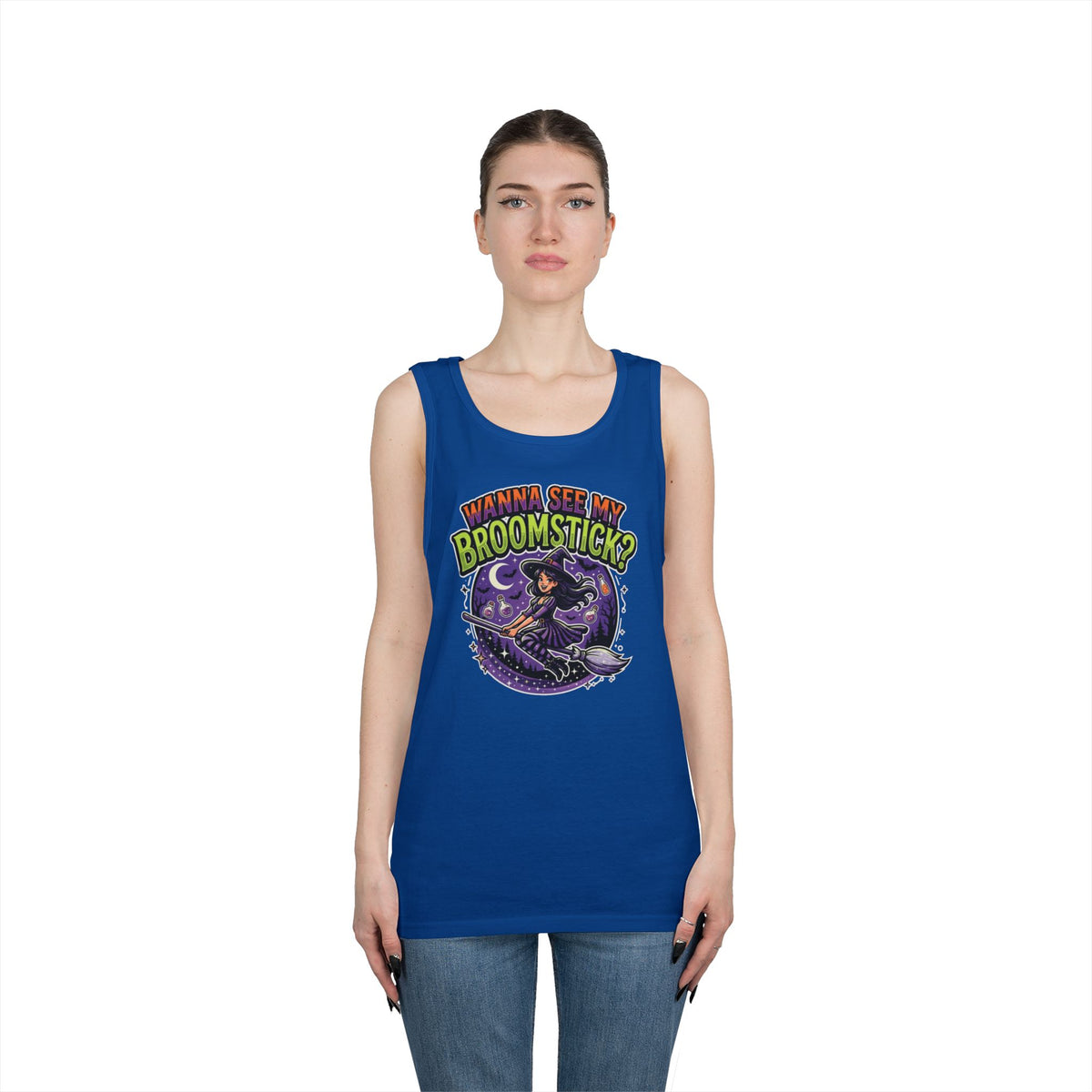 Color: Royal | Wanna See My Broomstick Tank Top