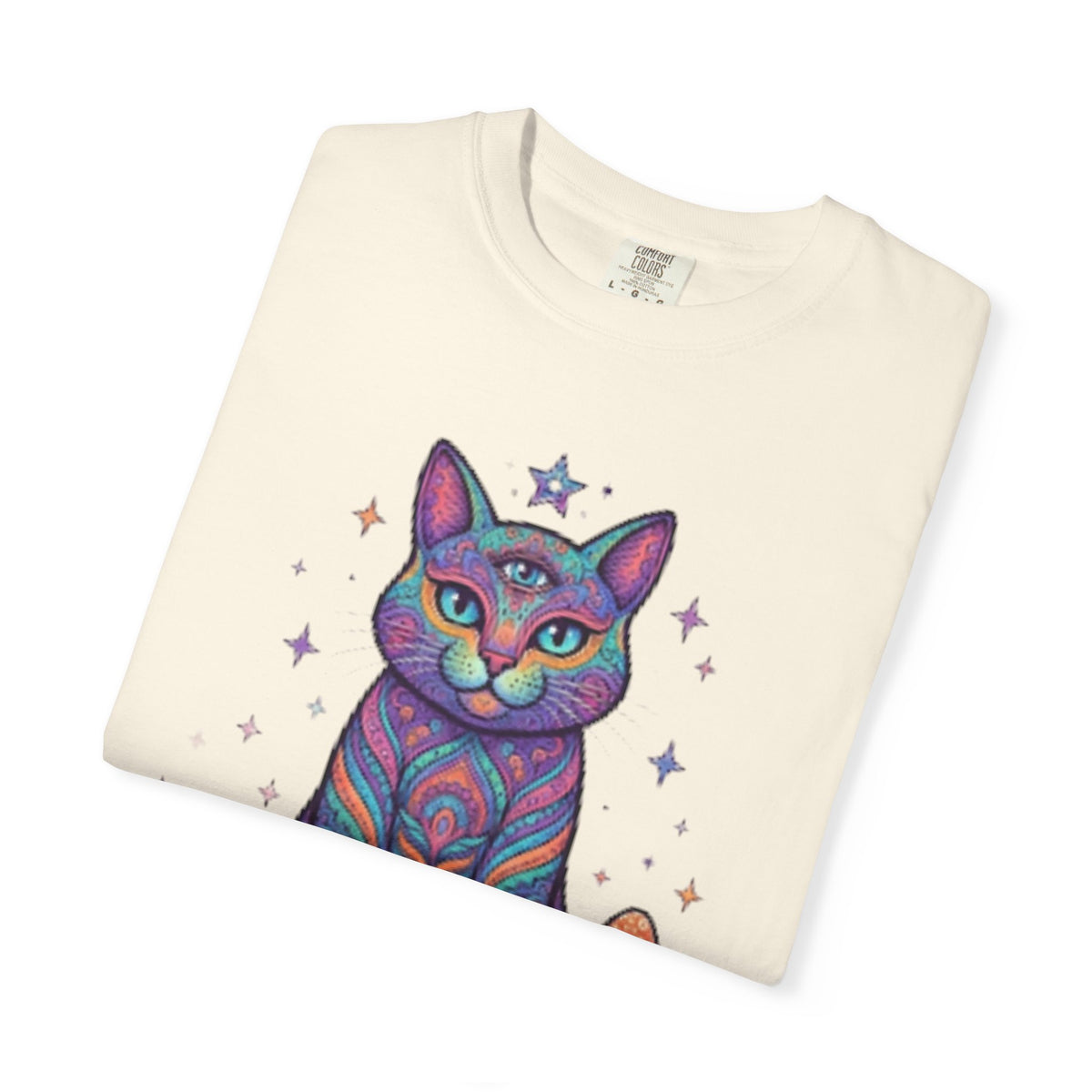 "Hippy Cat" Unisex Garment-Dyed Tee