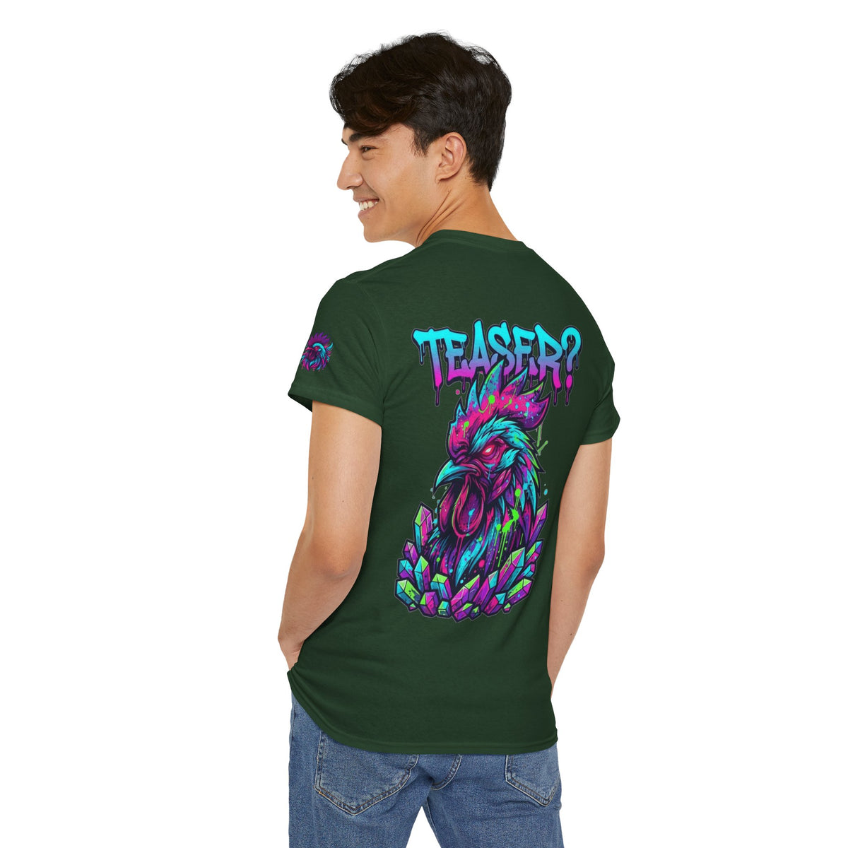 Color: Forest Green | Cock Teaser Premium Graphic Tee