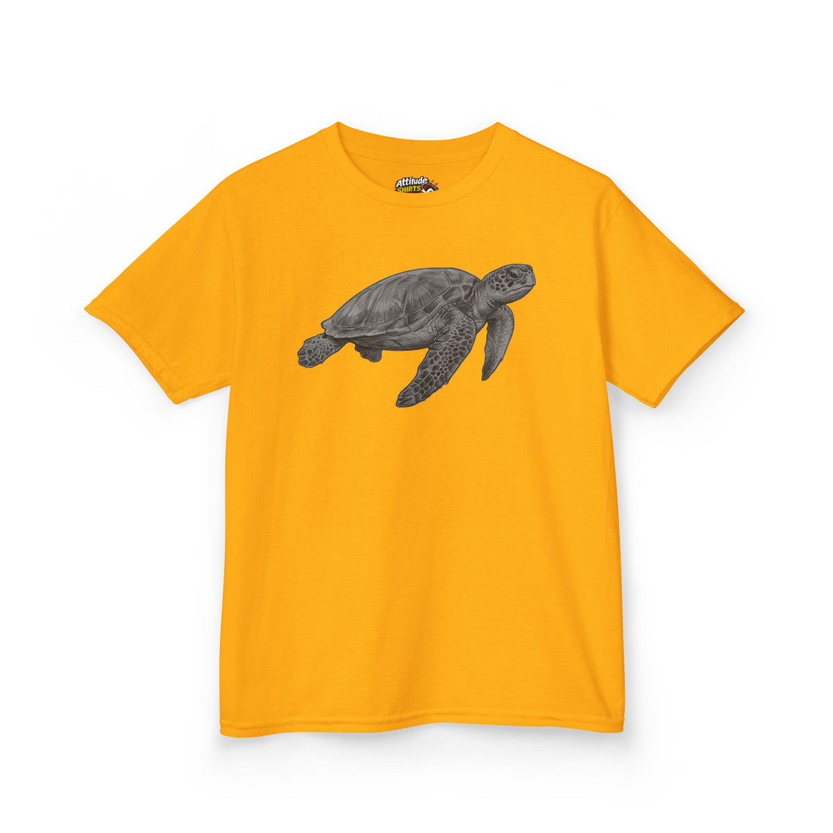 "Pencil Sketch Art Sea Turtle" Kids Tee