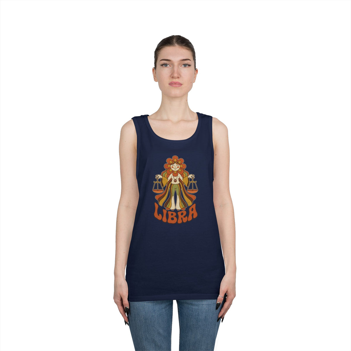 "Retro Mascot Groovy Libra" Tank Top