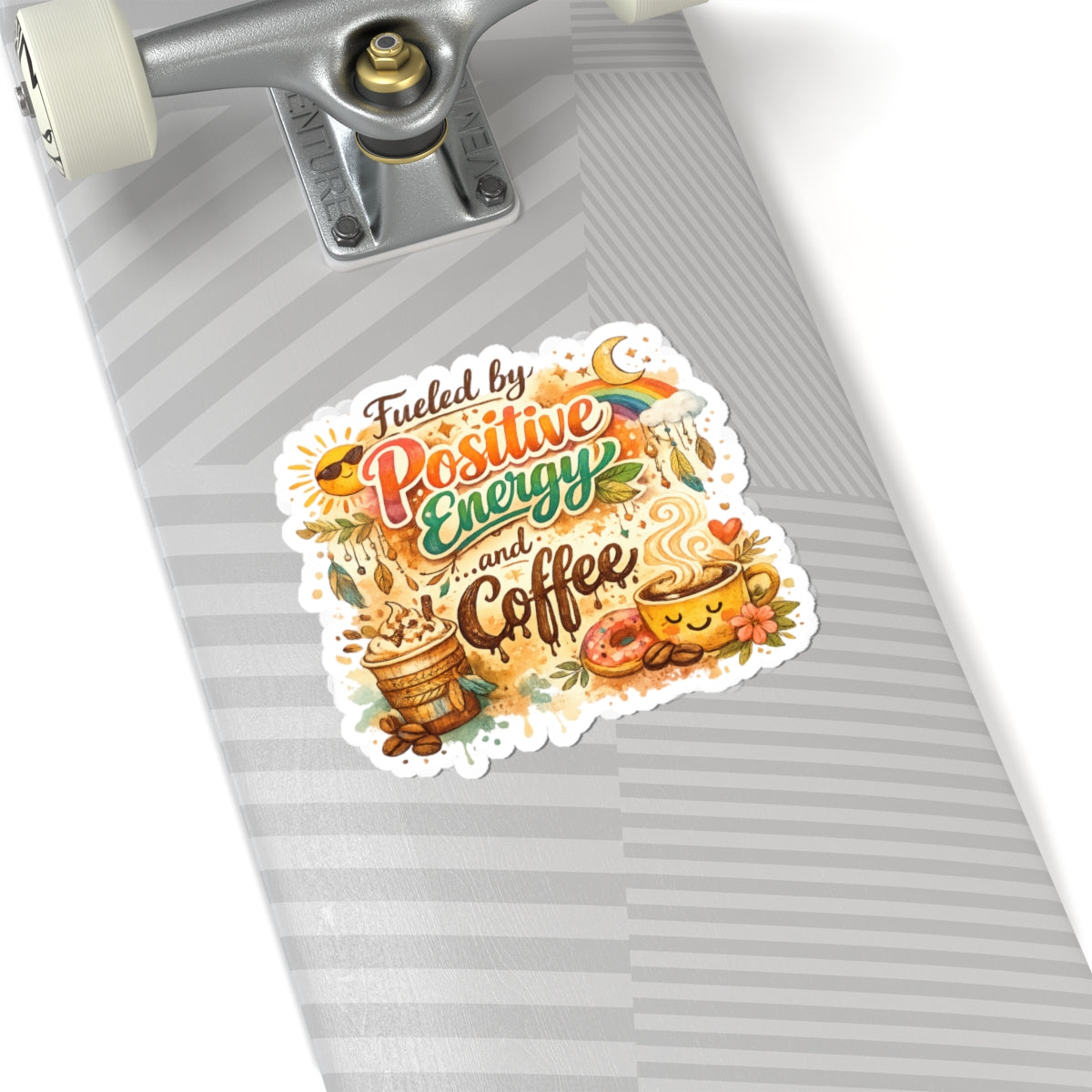 Positive Energy (It's Just Coffee) | Kiss-Cut Sticker — AttitudeShirts