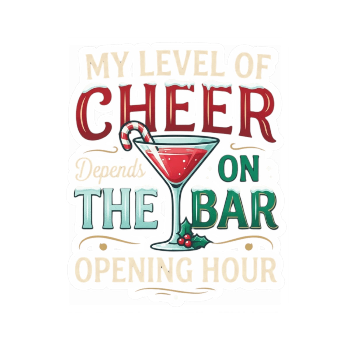 "Christmas Cheer" Sticker — Main