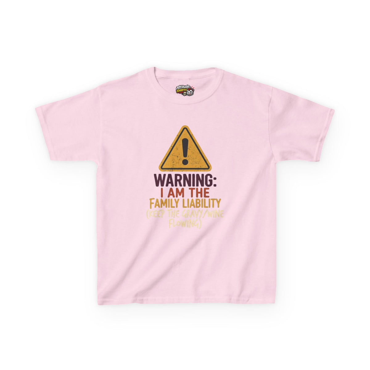 "Warning I am The Family Liability" Kids Tee