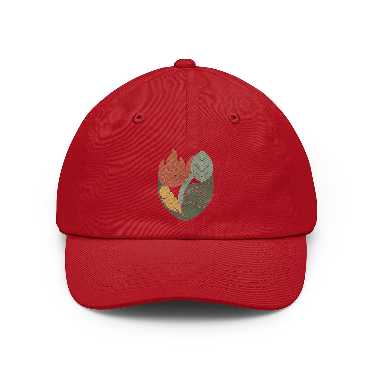 Color: Red | Four Elements- Fire, Earth, Air, Water Dad Hat — Graphic