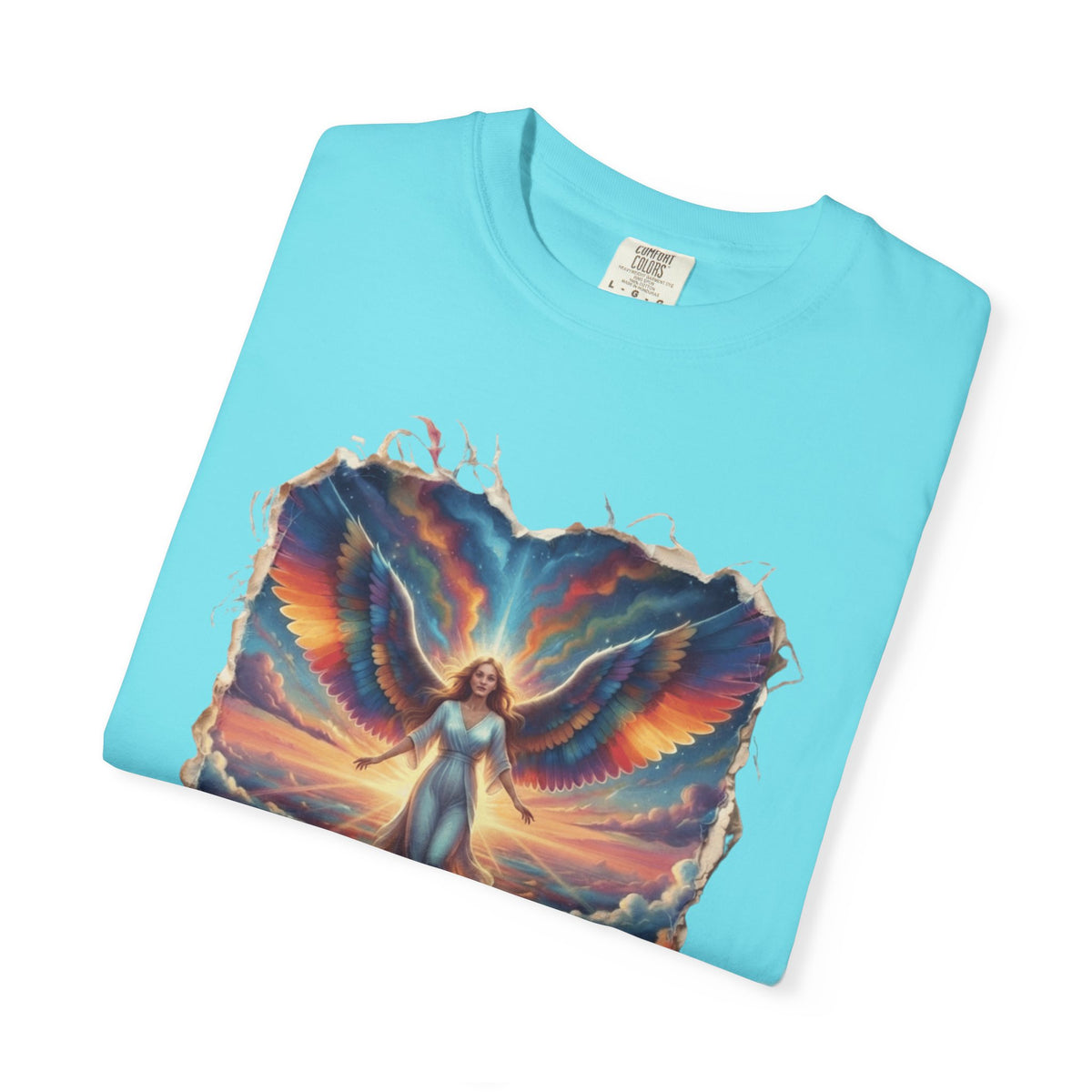 "Rainbow Angel" Unisex Garment-Dyed Tee