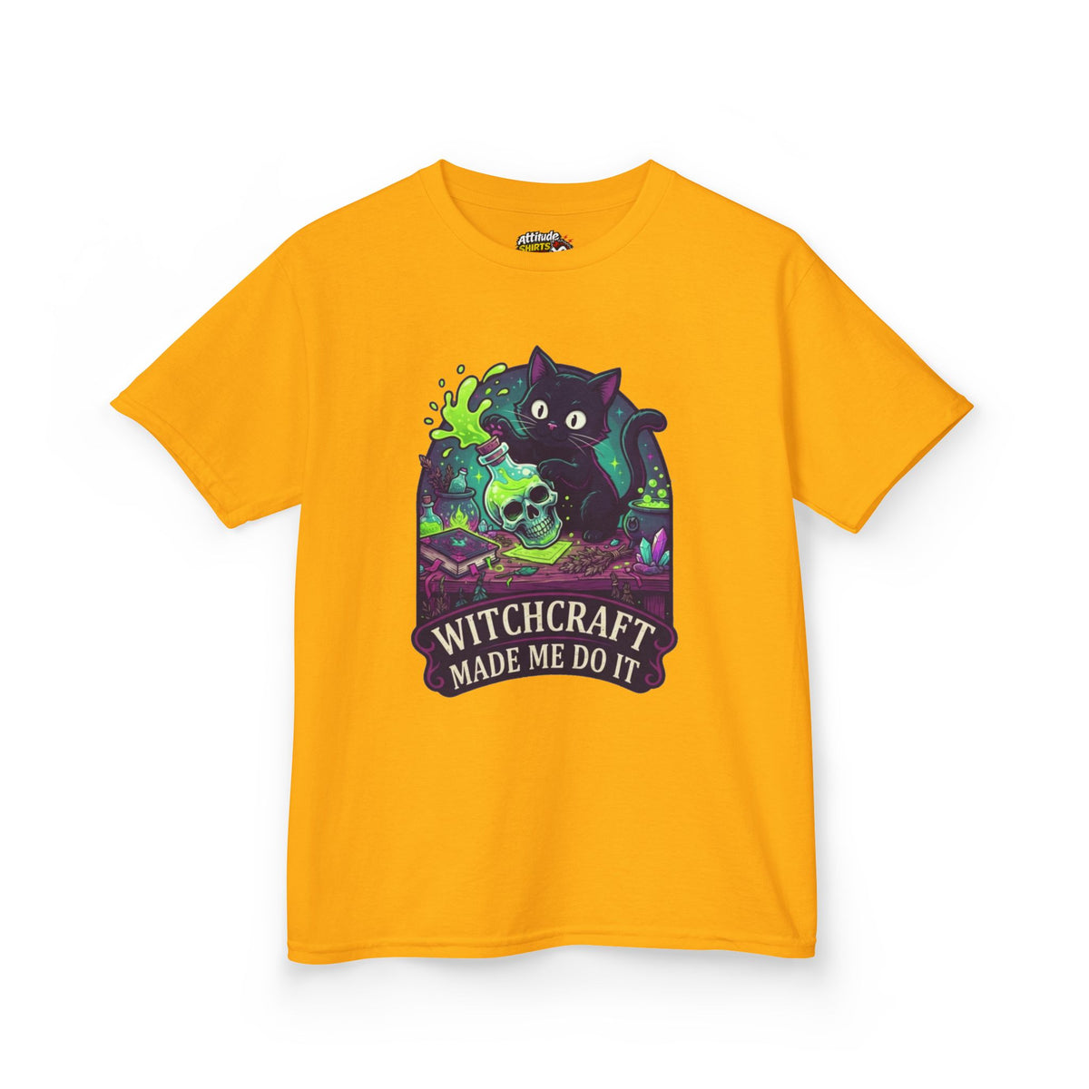 Color: Gold | Witchcraft Made Me Do It Kids Tee