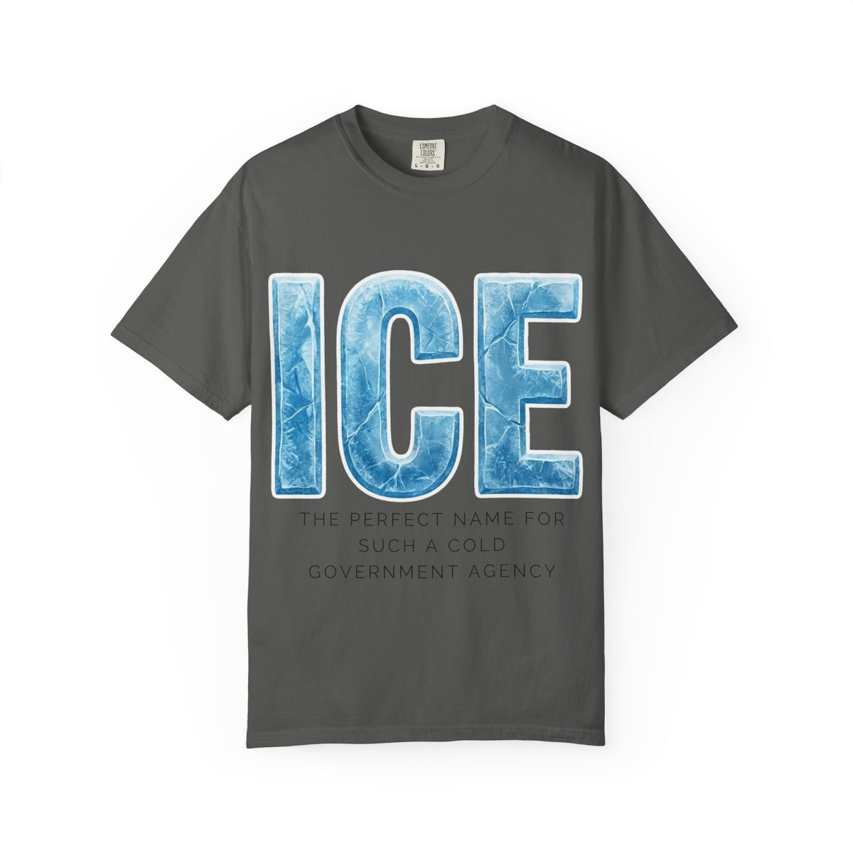 Color: Pepper | ICE Cold Government Unisex Garment-Dyed T-shirt
