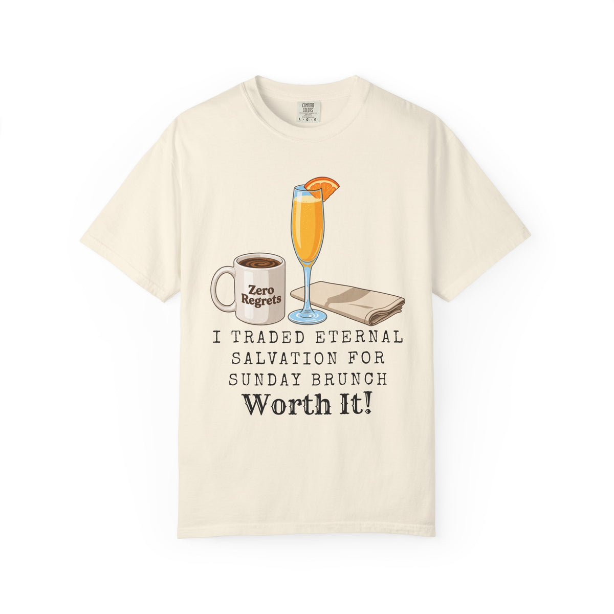 Color: Ivory | Brunch So Hard | Garment-Dyed Tee — AttitudeShirts