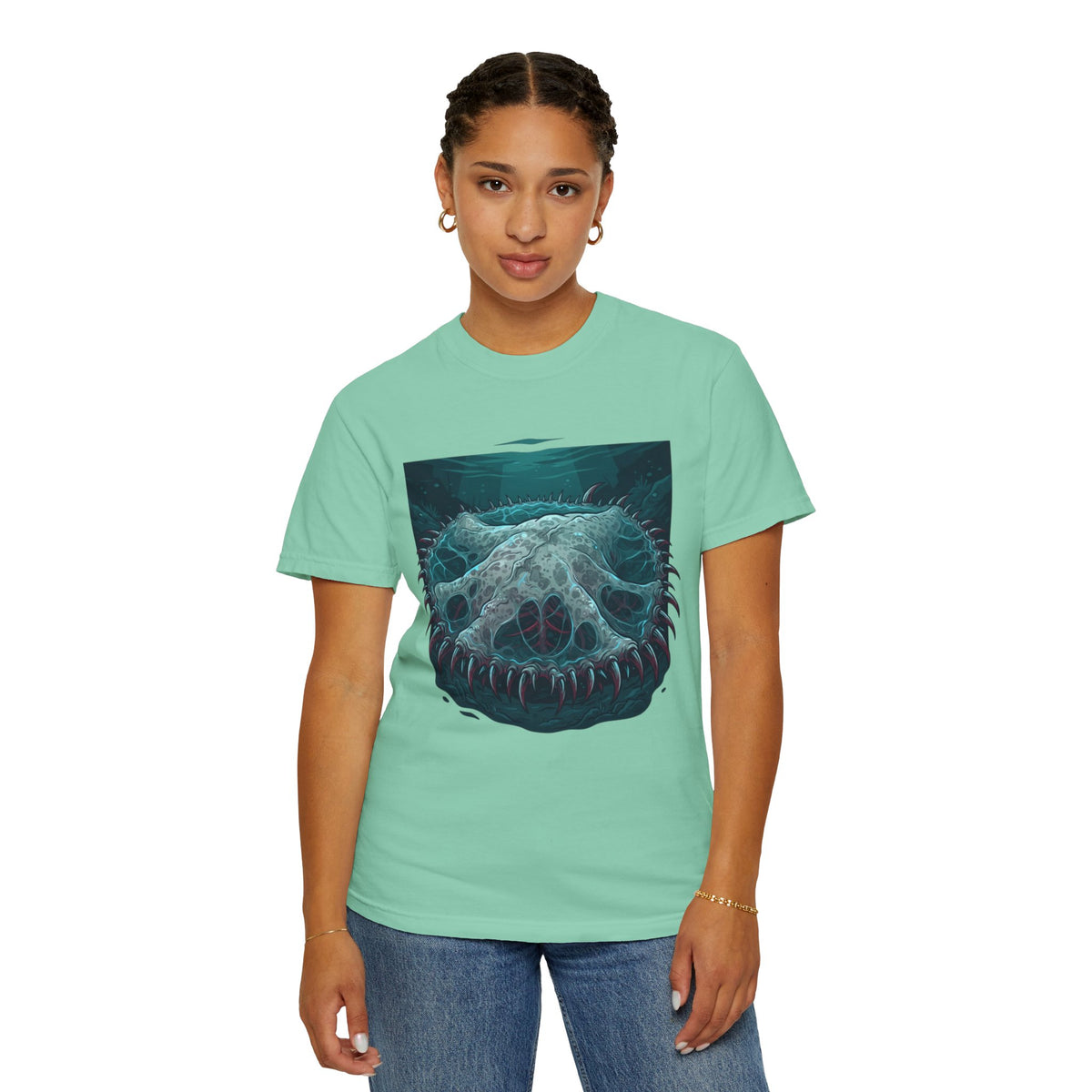 Color: Island Reef | El Cuero-The Hide (South American Folklore) Unisex Garment-Dyed Tee