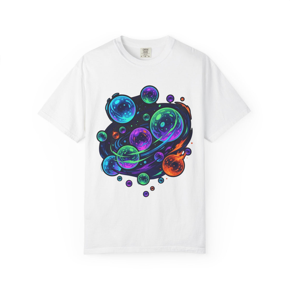 Color: White | MinMin Lights (Australian Folklore) Unisex Garment-Dyed Tee