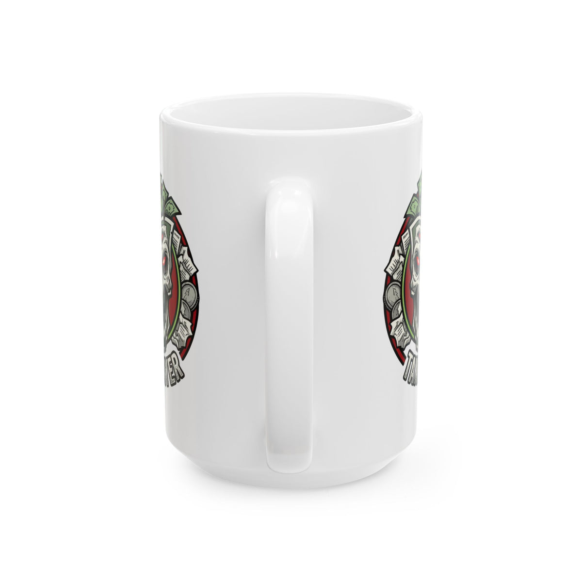 "Horror of Taxes" White Ceramic Mug — Graphic