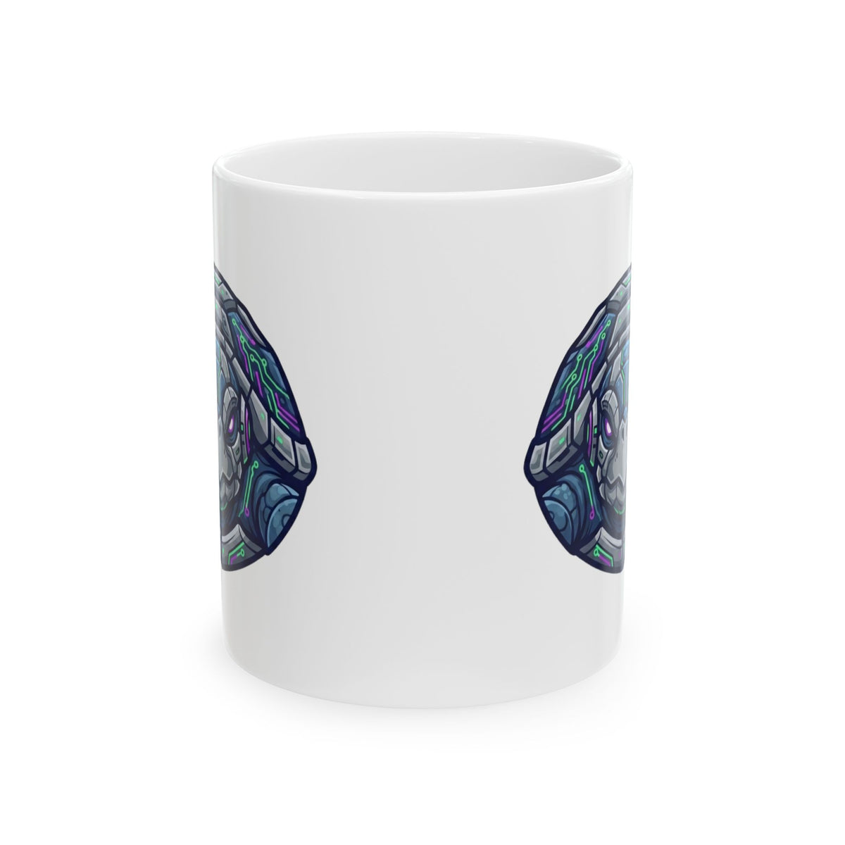 "Cyber Turtle" White Ceramic Mug — Graphic